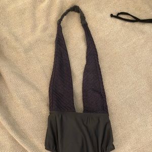Bodysuit in shimmery charcoal/black by urban outfitters size XS